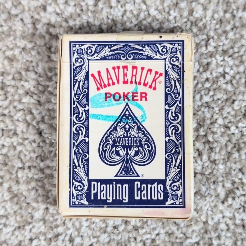 Maverick‎ Poker Playing Cards Deck Blue Ornate Complete - no jokers